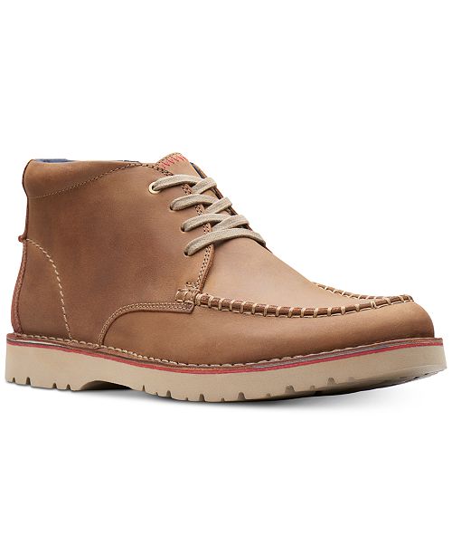 Clarks Men&#39;s Vargo Apron-Toe Leather Chukka Boots, Created for Macy&#39;s & Reviews - All Men&#39;s ...