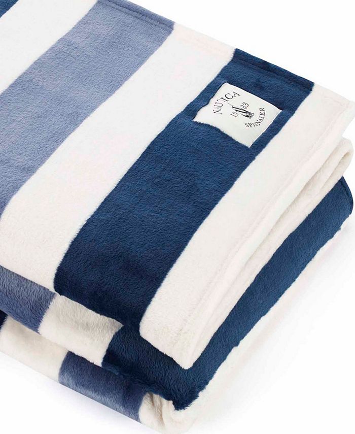Nautica Awning Stripe Collection Throw Blanket Macy's