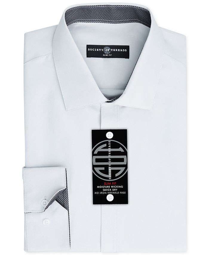 Mens slim fit no iron dress shirts clearance