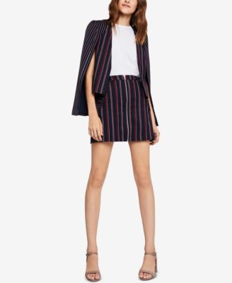 striped cape blazer
