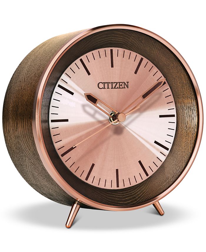 Accumulatie het spoor Opnieuw schieten Citizen Workplace Bluetooth Brown Wood & Rose Gold-Tone Desk Clock &  Reviews - All Watches - Jewelry & Watches - Macy's