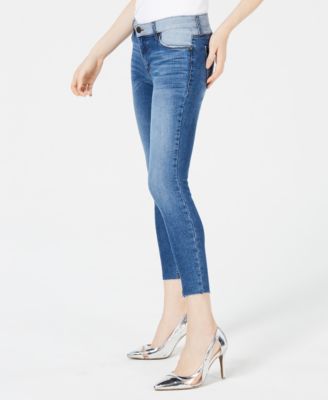 Jean Skinny Bebe à Paillettes Et Colorblock - Taille 27 (tour De Taille) - Bleu Aqua, Neuf Avec étiquettes