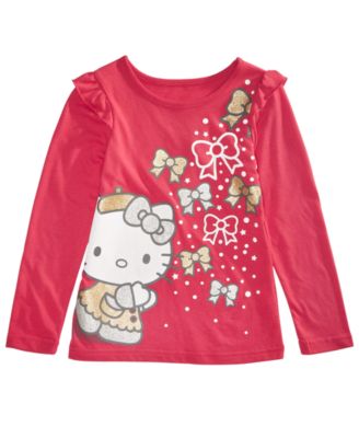 Hello Kitty - Little Girls Bow-Print T-Shirt