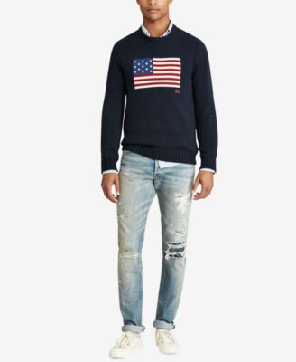 Polo Ralph Lauren Men's Big & Tall Flag Cotton Sweater