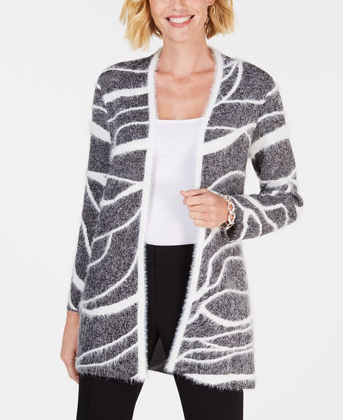 Alfani Textured Open-Front Cardigan, Created for Macy's - Macy's