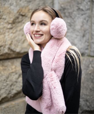 INC International Concepts I.N.C. Velvet & Faux-Fur Earmuffs, Created for Macy's
