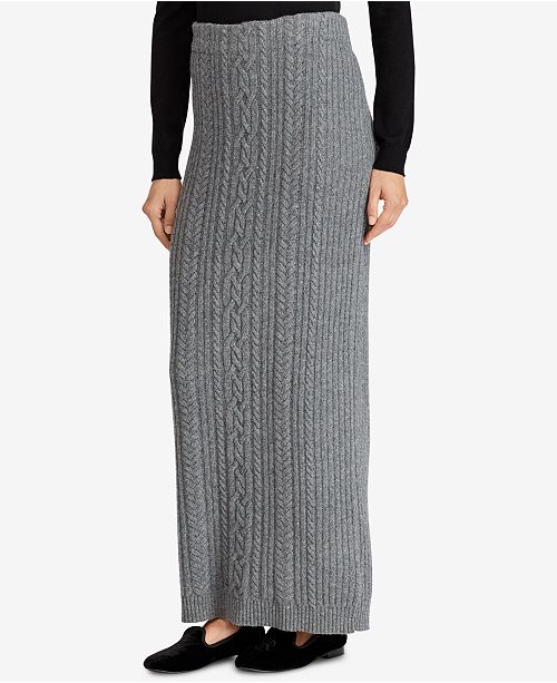 Lauren Ralph Lauren CableKnit Maxi Skirt & Reviews Skirts Women