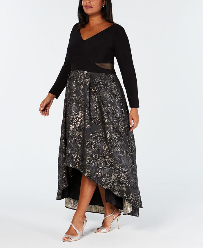 xscape high low gown