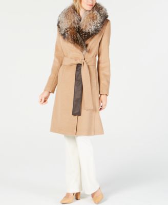 fox fur collar coat