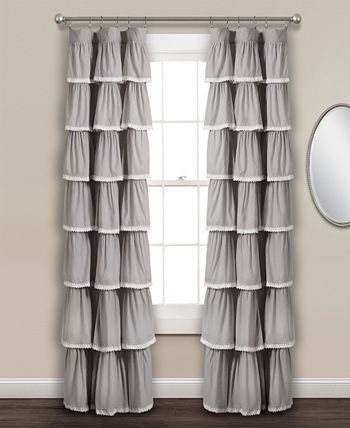 Lush Décor - Lace Ruffle 52" x 84" Window Curtain Panel
