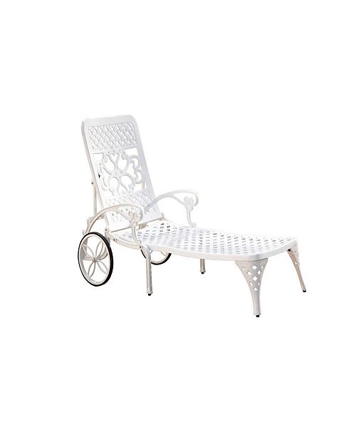 Home Styles Biscayne White Chaise Lounge Chair Reviews Home