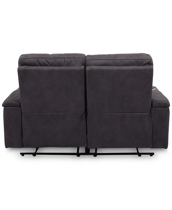 Furniture CLOSEOUT! Oaklyn 61" Fabric Loveseat With 2 Power Recliners