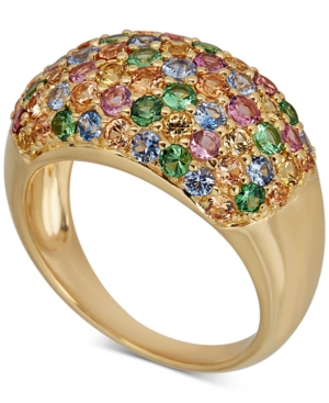 image of Multi-Gemstone Pave Statement Ring (2-1/2 ct. t.w.) in 14k Gold-Plated Sterling Silver
