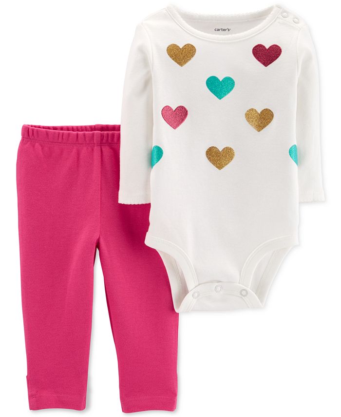 Carter's Baby Girls 2Pc. Cotton Bodysuit & Leggings Set Macy's