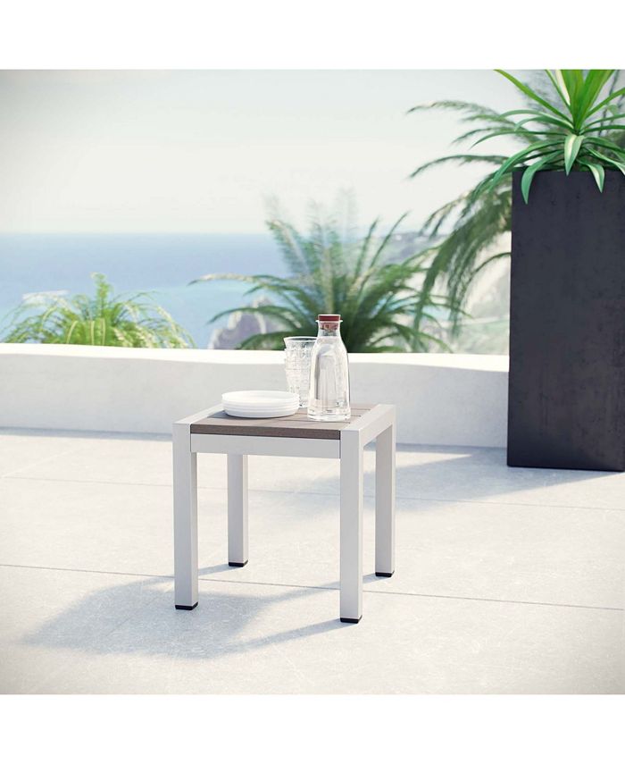 Modway Shore Outdoor Patio Aluminum Side Table Macy's