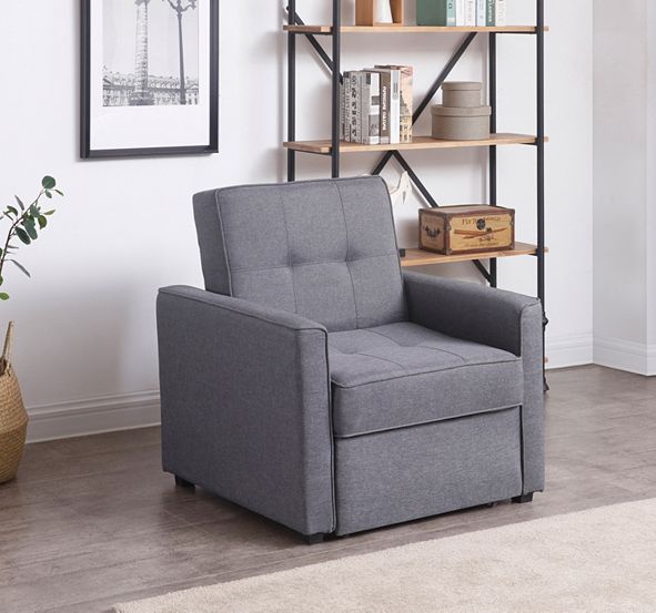 Gold Sparrow Chandler Gray Convertible Arm Chair Bed ...