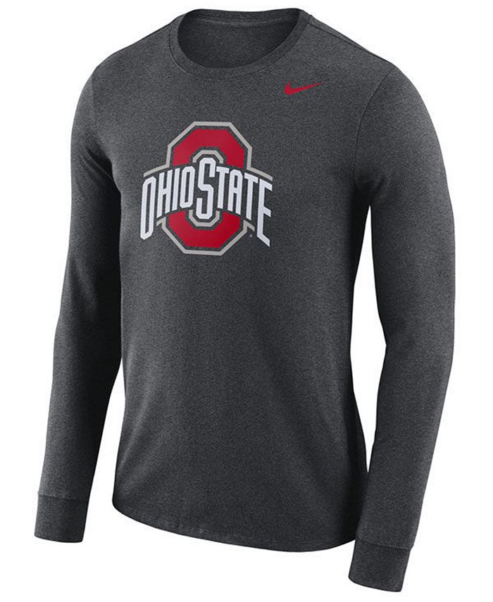 Nike Men's Ohio State Buckeyes Dri-FIT Cotton Logo Long Sleeve T-Shirt ...