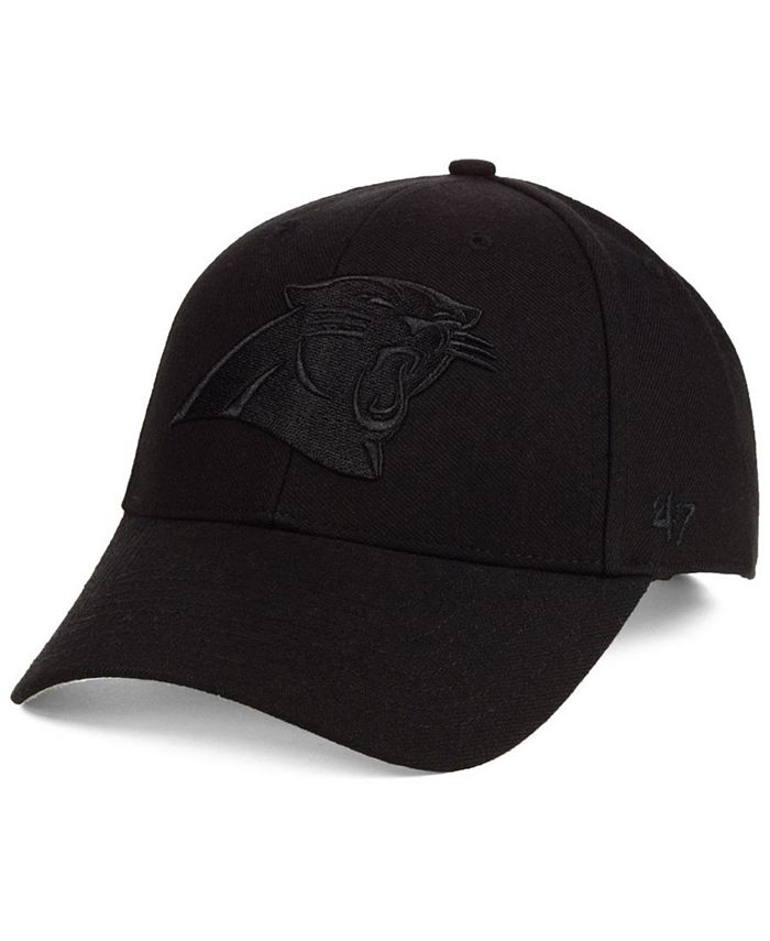 47 Brand Carolina Panthers Black & Black MVP Strapback Cap - Macy's