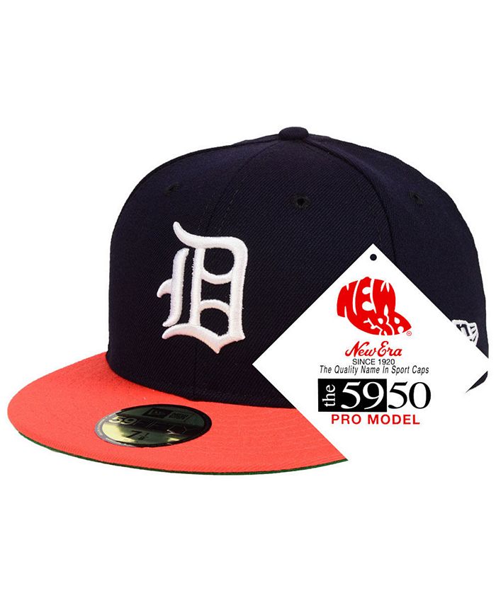 New Era Detroit Tigers Black and White Fashion 59FIFTY Cap - Macy's