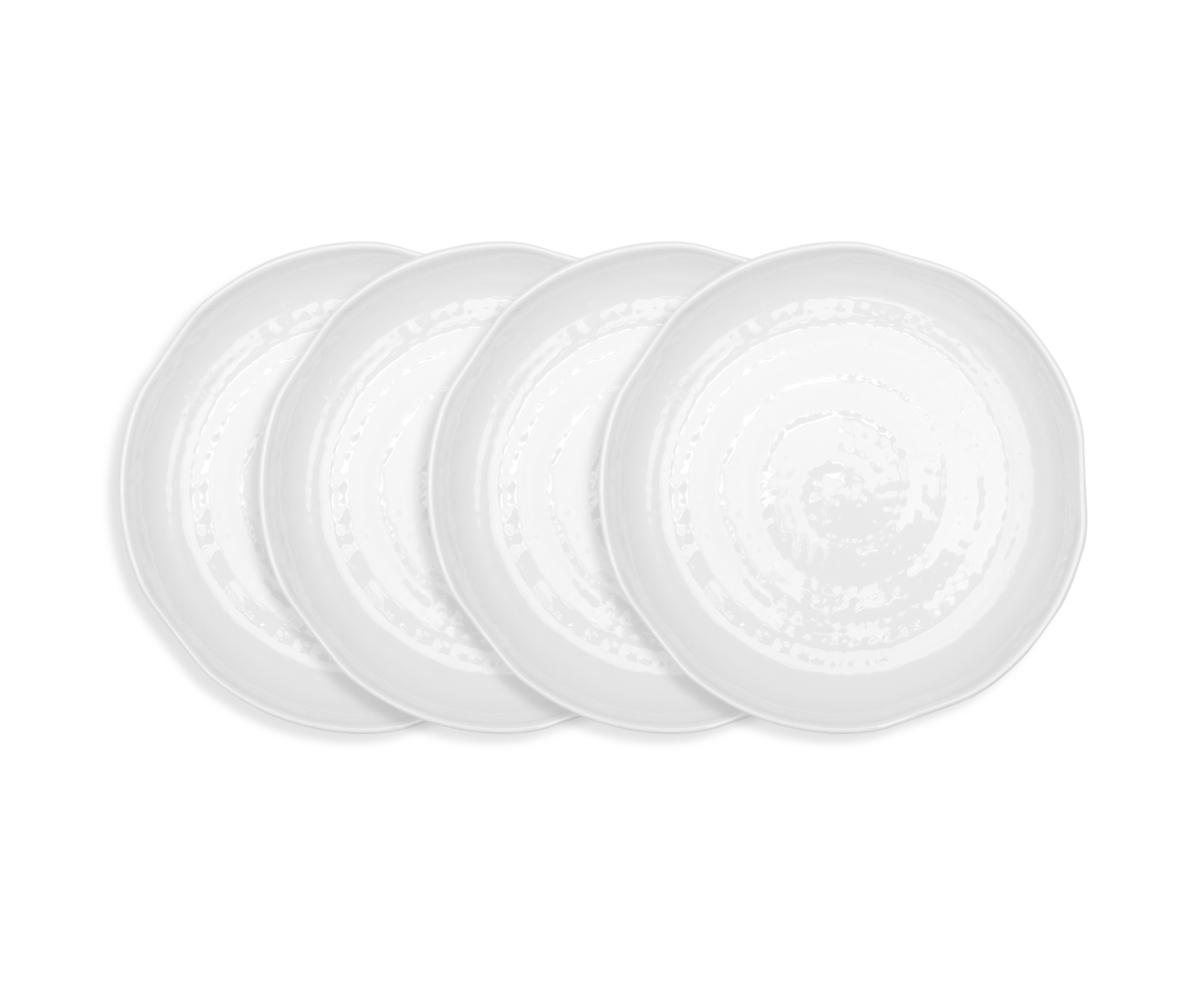 Pearl Melamine 4-Pc. Dinner Plate Set - White