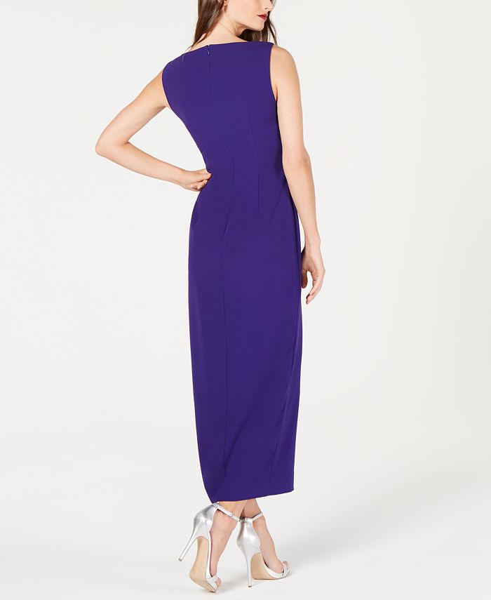 Rachel Zoe Satin Draped Sleeveless Dress - Macy's