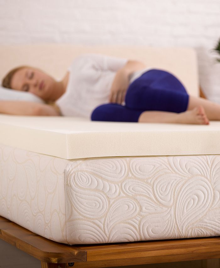 Authentic Comfort Twin 2" DORM Memory Foam Mattress Topper Macy's