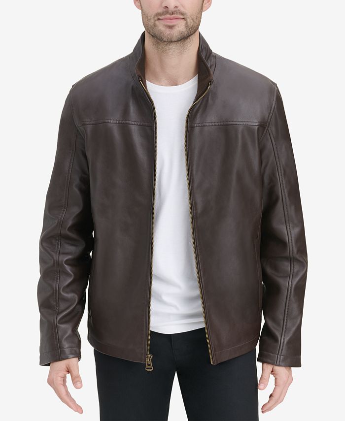 Cole Haan Men's Smooth Leather Jacket, Created for Macy's & Reviews - Coats  & Jackets - Men - Macy's