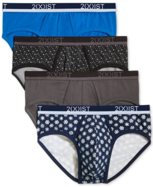 2(x)ist Men's 3+1 Bonus Pack Contour-pouch Briefs In Charcoal/s