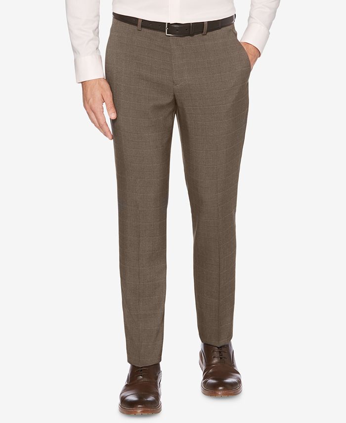 Perry Ellis Men's Portfolio SlimFit Stretch Plaid Dress Pants Macy's