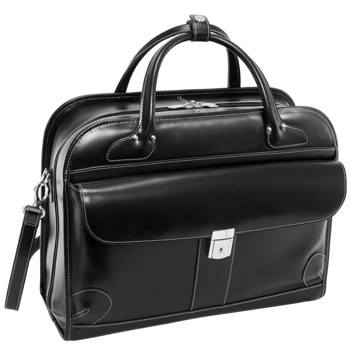 Портфели McKlein Lakewood, 15" Fly-Through Checkpoint-Friendly Ladies Laptop, цвет: Чёрный — фото 14