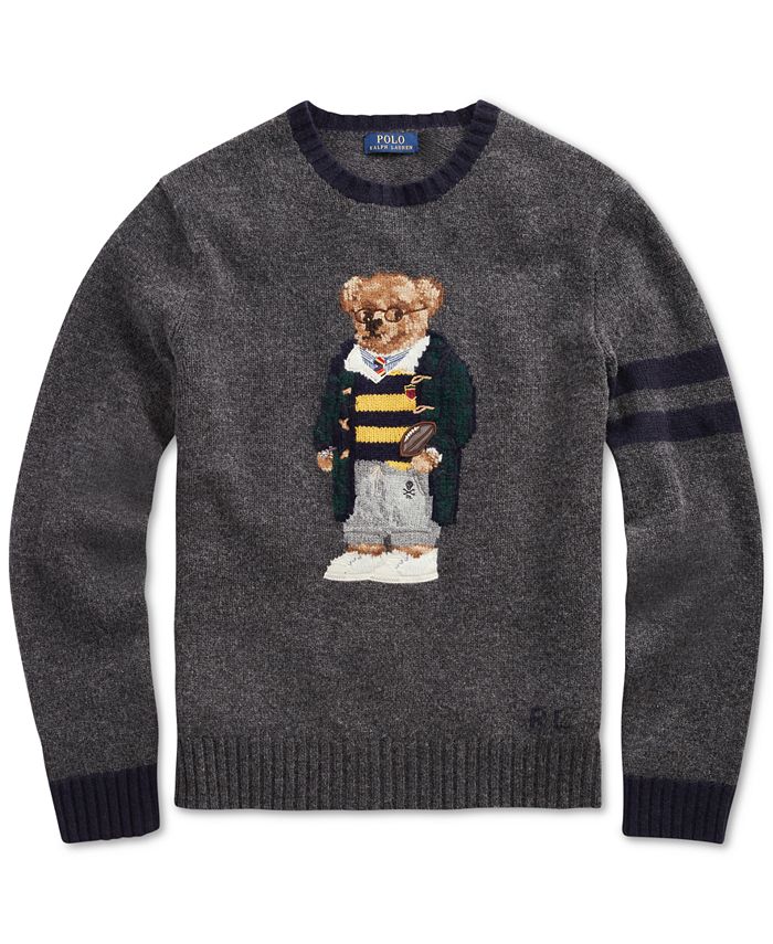 Polo Ralph Lauren Men's Big & Tall Polo Bear Knit Sweater & Reviews ...