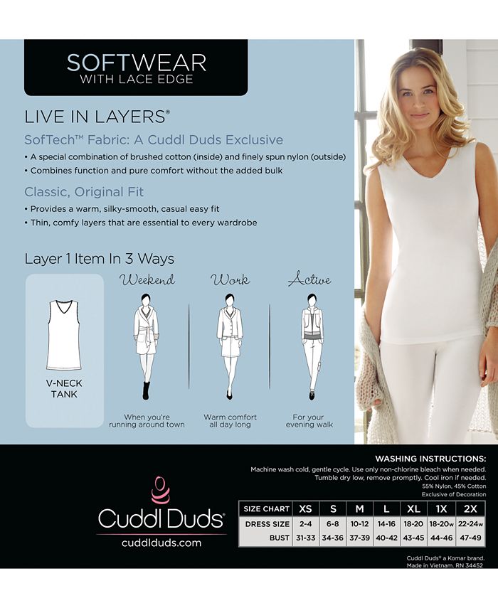 Cuddl duds 2025 softwear lace