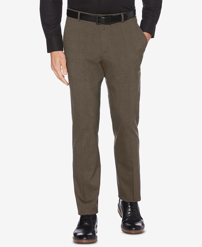 Perry Ellis Pantaloni Eleganti Uomo Slim Fit Stretch, Tessuto Reticolato Lavabile In Lavatrice