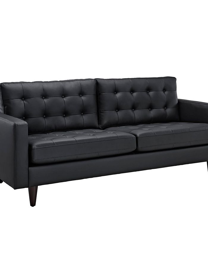 Modway empress sale leather sofa white