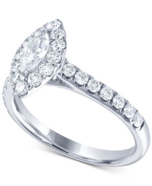 image of Diamond Marquise Halo Engagement Ring (1 ct. t.w.) in 14k White Gold