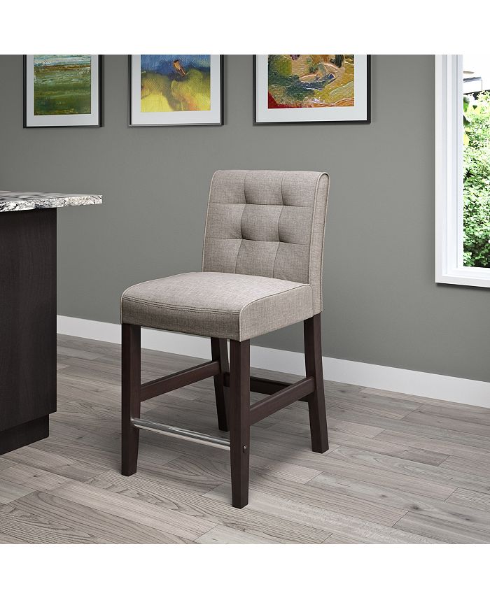 CorLiving Antonio Tufted Counter Stool, Quick Ship & Reviews Furniture Macy's