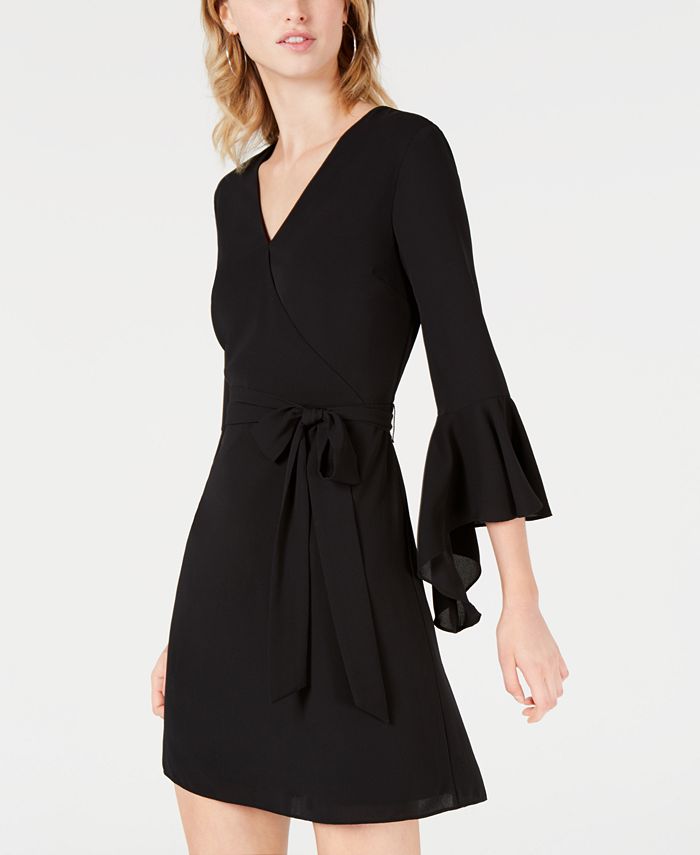 Bar III TieredSleeve FauxWrap Dress, Created for Macy's Macy's