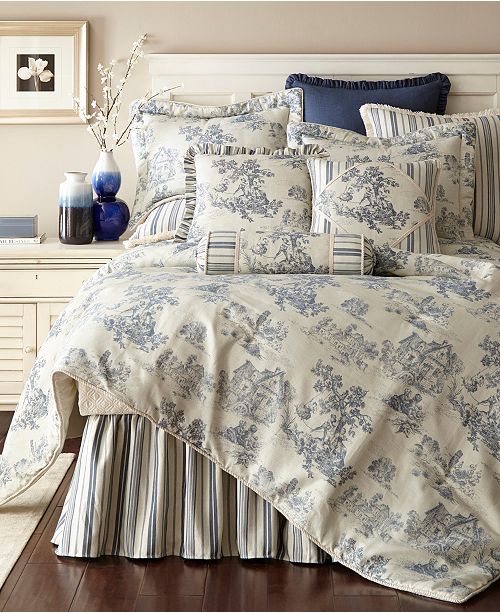 Austin Horn Classics Cosmopolitan Toile 3 Piece Luxury Comforter