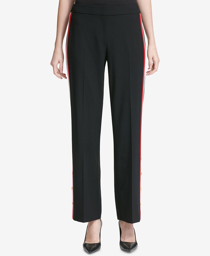 calvin klein side stripe track pants