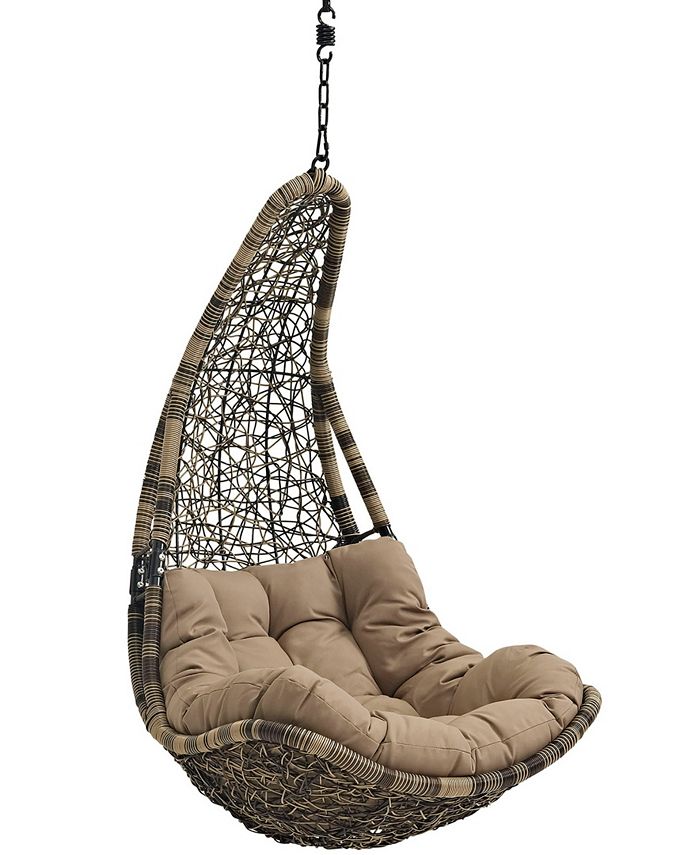 Modway Abate Outdoor Patio Swing Chair With Stand White Macy's