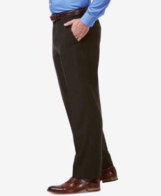 Men's Premium Comfort Stretch Classic-Fit Solid Flat Front Dress Pants