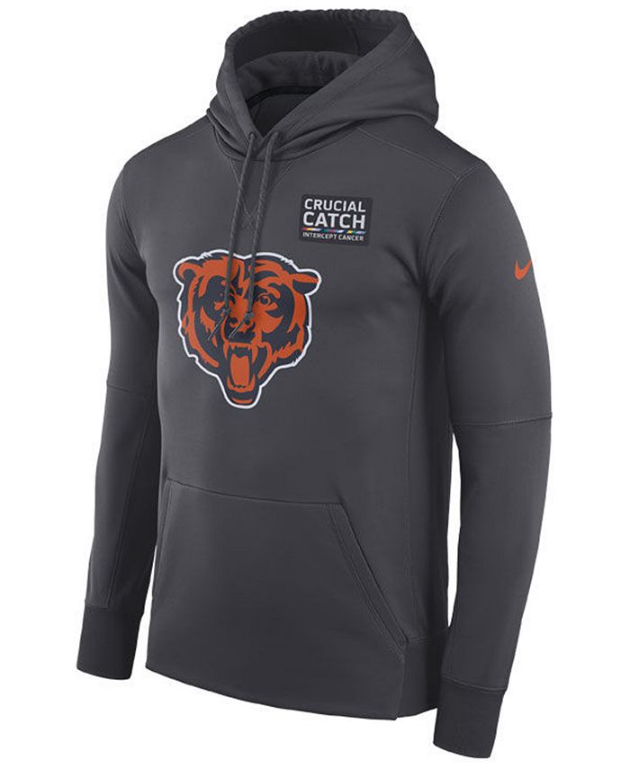 Nike Men's Chicago Bears Crucial Catch Therma Hoodie - Macy's
