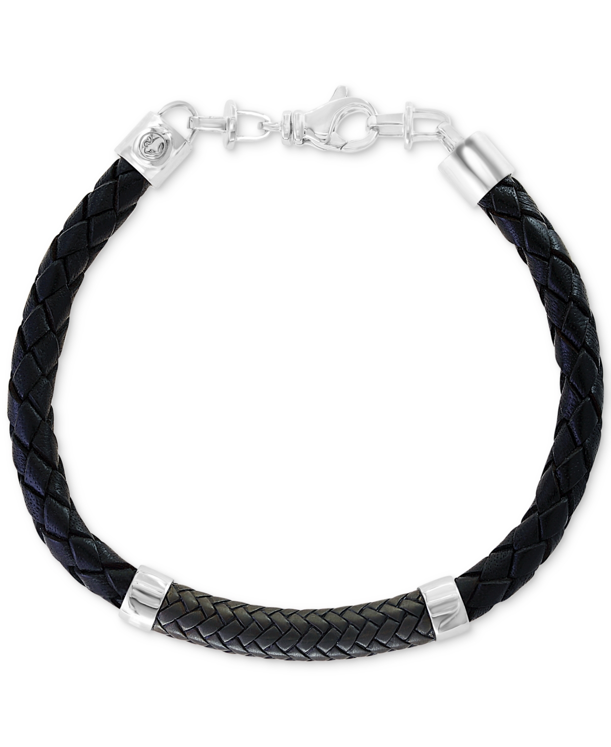 Effy Men's Leather Bracelet in Sterling Silver - Silver