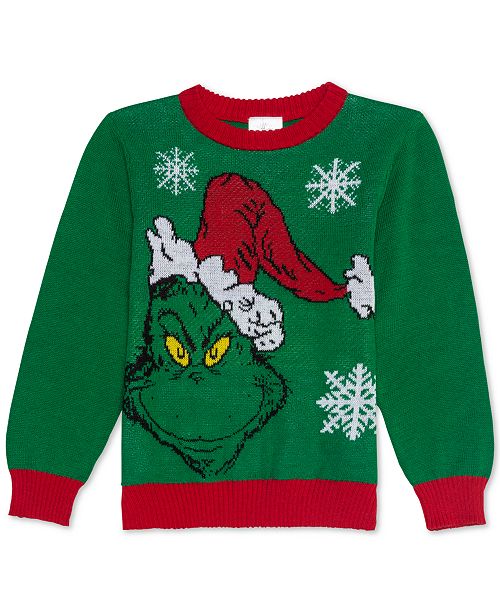 Dr Seuss Toddler Boys Grinch Holiday Sweater Reviews Sweaters