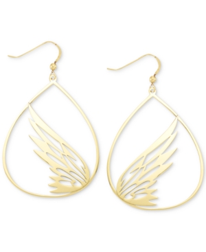 image of Simone I. Smith Butterfly Teardrop Drop Earrings in 18k Gold over Sterling Silver