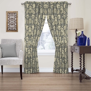 Waverly Clifton Hall Floral Window Curtain In Flax