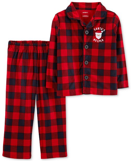 buffalo plaid jogger pajamas