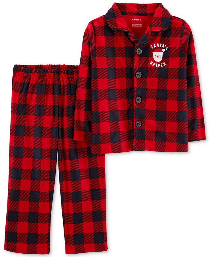 Carter's Red and Black Buffalo Plaid Pajama Set - Boys 5