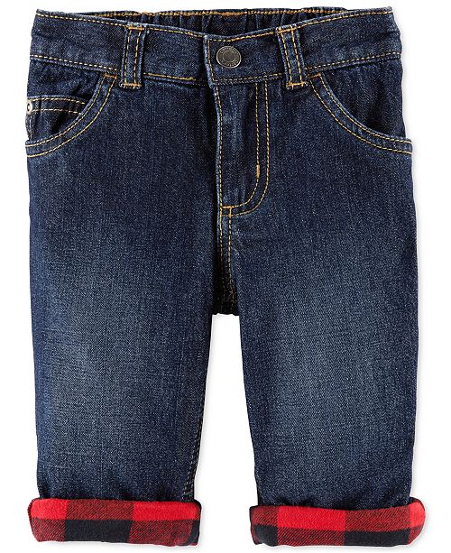 Carter's Baby Boys Pull-On Cuffed Cotton Jeans & Reviews - Jeans - Kids ...