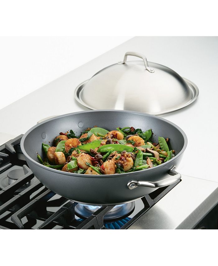 Anolon Accolade HardAnodized Precision 13.5" Covered Wok & Reviews Cookware